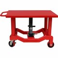 Pake Handling Tools Low Profile Post Lift Table, 2000 Lb. Cap., 36x24 Platform, 25 to 37 Lift Range PAKMP2037